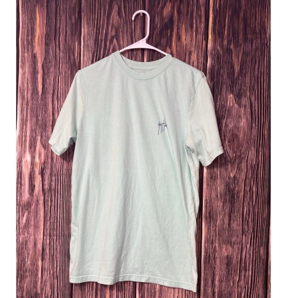 Guy Harvey Mens T-Shirt S Light Green Marlin Graphic Short Sleeve Casual Cotton - Picture 2 of 16
